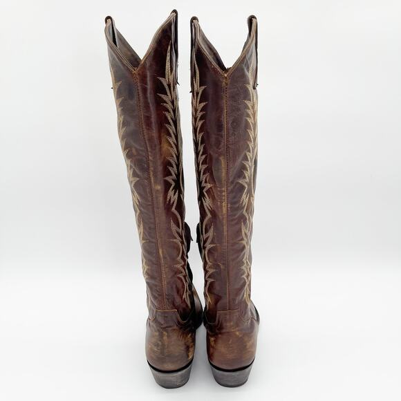 Old Gringo Women’s 9.5 Mayra Brass Brown Knee High Tall Western Cowgirl Boots - Picture 7 of 11